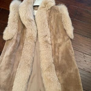 Sheared Blush Beaver/Fox Vest